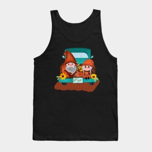 Fall truck with gnomes Tank Top